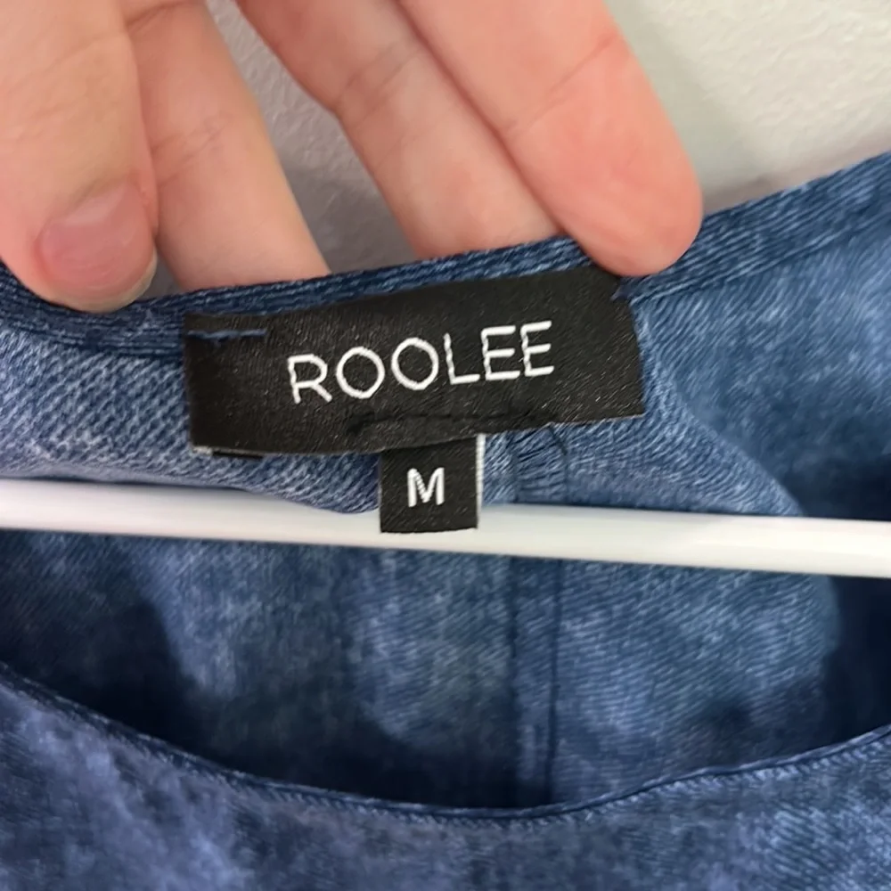 Roolee | Chambray Loose Peplum Blouse - Picture 3 of 4